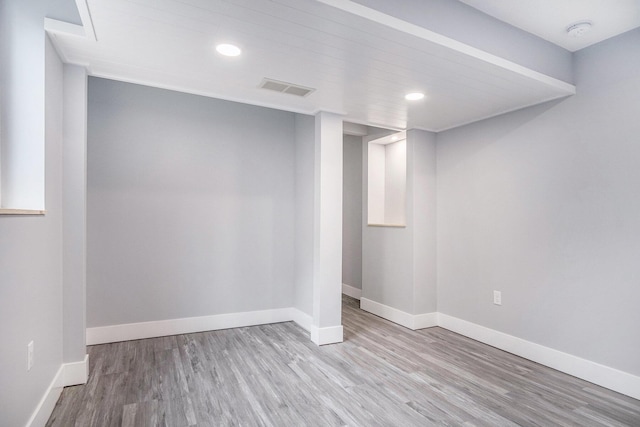 13860 Rolling Creek Dr, Lowell, MI 49331 - finished basement with wood finished floors, baseboards, and recessed lighting