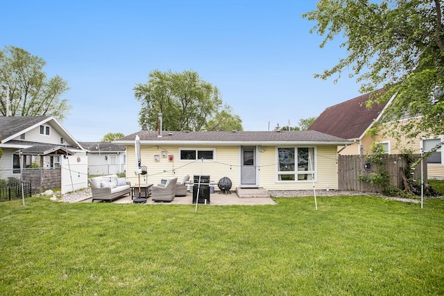 12657 Blue Lagoon Rd, Shelbyville, MI 49344 - back of house featuring an outdoor living space, a patio area, and entry steps