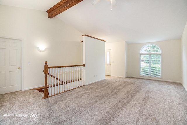 6063 Steeplechase Dr, Grand Blanc, MI 48439 - spare room featuring carpet flooring, a ceiling fan, and baseboards
