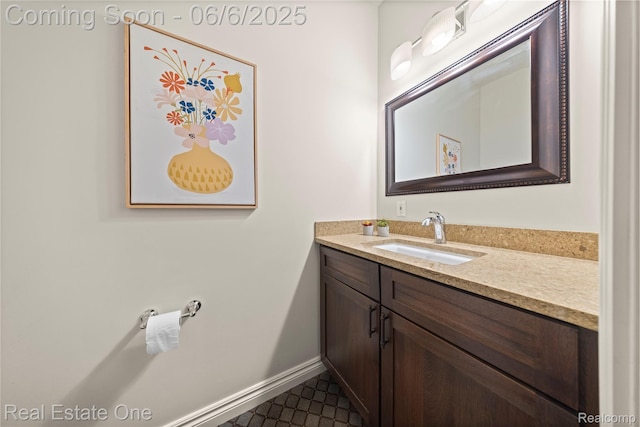 6212 Bromley Ct, West Bloomfield, MI 48322 - bathroom with vanity and baseboards