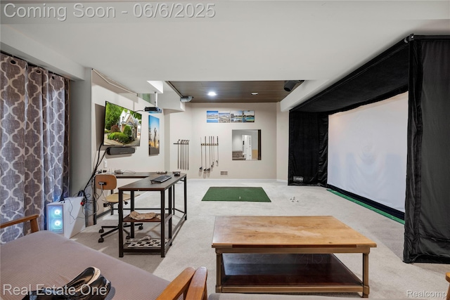 6212 Bromley Ct, West Bloomfield, MI 48322 - carpeted cinema with recessed lighting