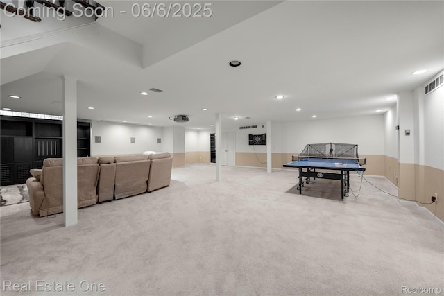 6212 Bromley Ct, West Bloomfield, MI 48322 - playroom featuring light carpet and recessed lighting
