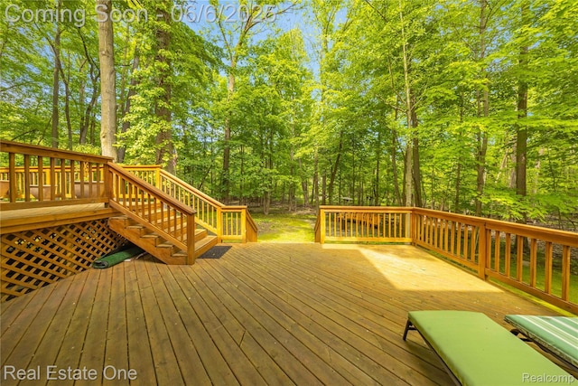 6212 Bromley Ct, West Bloomfield, MI 48322 - deck featuring stairway