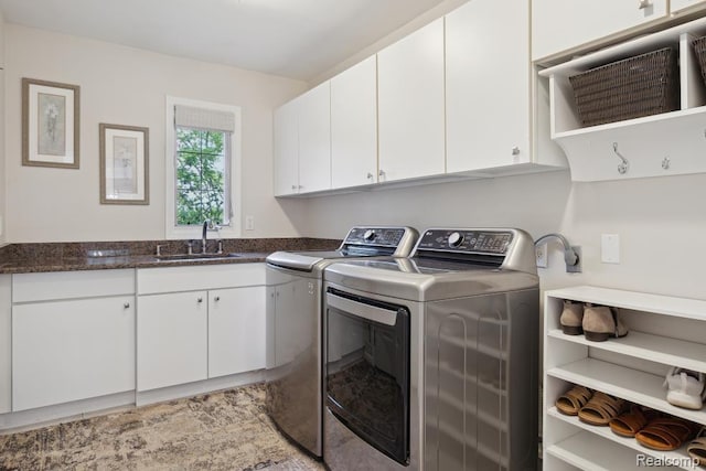 3468 High Hillcrest Dr, Howell, MI 48843 - laundry room with washing machine and clothes dryer and cabinet space