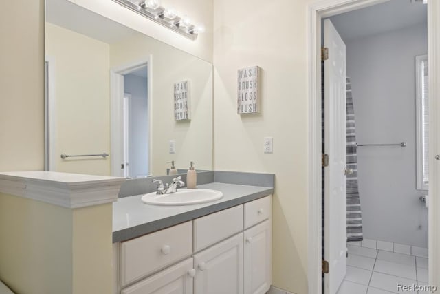 3468 High Hillcrest Dr, Howell, MI 48843 - bathroom featuring vanity and tile patterned flooring