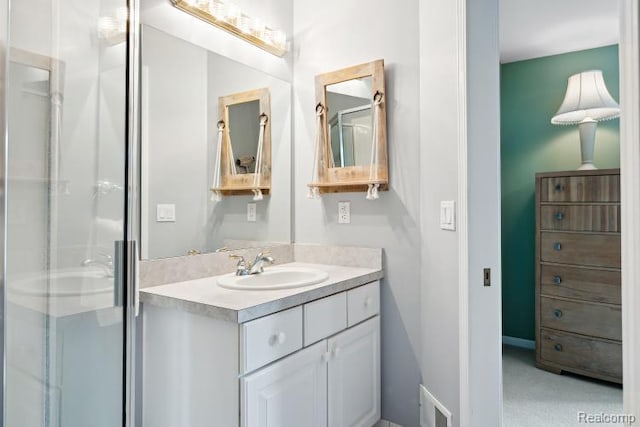 3468 High Hillcrest Dr, Howell, MI 48843 - full bath featuring vanity and a stall shower