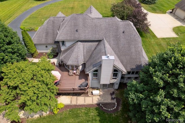 3468 High Hillcrest Dr, Howell, MI 48843 - view from above of property
