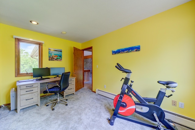 4470 Peach Ridge Ave NW, Grand Rapids, MI 49544 - carpeted office featuring a baseboard radiator
