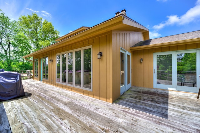 4470 Peach Ridge Ave NW, Grand Rapids, MI 49544 - wooden terrace with a grill