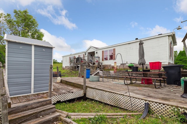 15250 142nd Ave, Big Rapids, MI 49307 - view of wooden terrace