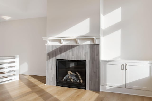 14984 Fillmore St, West Olive, MI 49460 - detailed view of wood finished floors and a fireplace