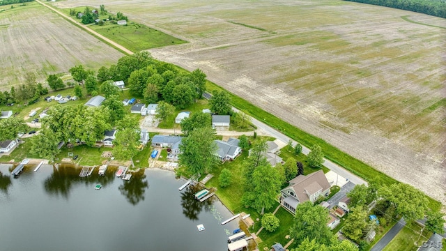 227 Lake View Dr, Hudson, MI 49247 - aerial overview of property's location with a large body of water and rural landscape