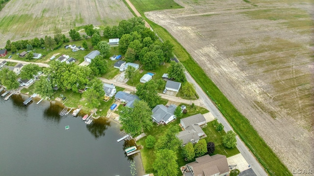 227 Lake View Dr, Hudson, MI 49247 - aerial view of property's location featuring a large body of water and rural landscape