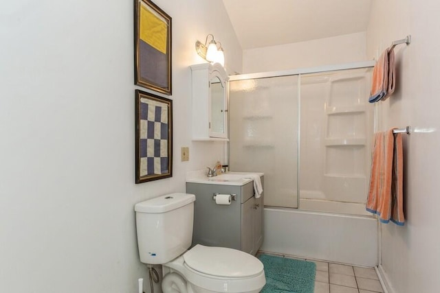15826 Lakeshore Rd Unit 1, Union Pier, MI 49129 - full bath featuring vanity, toilet, tile patterned floors, and combined bath / shower with glass door