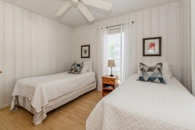 15826 Lakeshore Rd Unit 1, Union Pier, MI 49129 - bedroom featuring light wood-type flooring and a ceiling fan