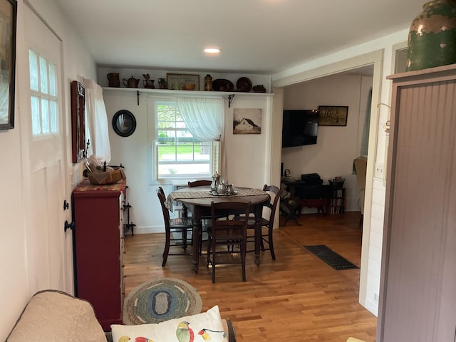 50 N Sprague St, Coldwater, MI 49036 - dining space with light wood-style flooring and recessed lighting