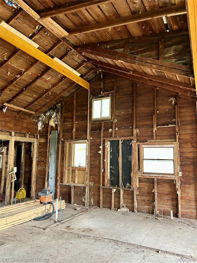 2935 Jackson Blvd, Highland, MI 48356 - miscellaneous room with vaulted ceiling