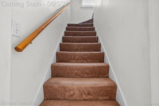 2922 Bailey Ave, Wyandotte, MI 48146 - staircase with carpet flooring