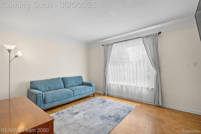 2922 Bailey Ave, Wyandotte, MI 48146 - living room featuring wood finished floors and baseboards