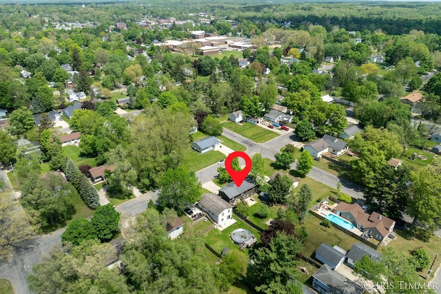 510 W Marshall St, Hastings, MI 49058 - aerial view of property and surrounding area with nearby suburban area