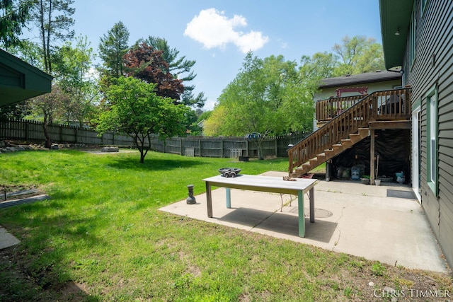 510 W Marshall St, Hastings, MI 49058 - view of yard featuring a patio and stairway