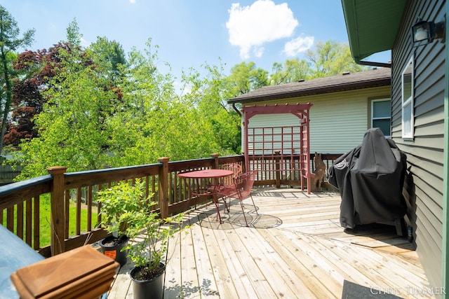 510 W Marshall St, Hastings, MI 49058 - view of wooden deck