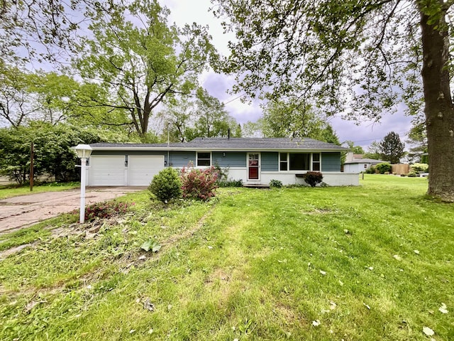 4408 Arbor Dr, Okemos, MI 48864 - ranch-style house featuring an attached garage, concrete driveway, and a front yard