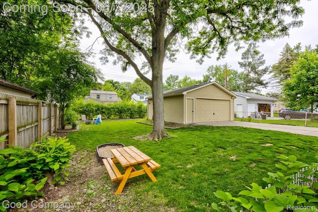 4511 Rosewold Ave, Royal Oak, MI 48073 - view of yard with a detached garage and an outbuilding