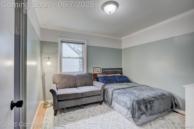 4511 Rosewold Ave, Royal Oak, MI 48073 - bedroom with crown molding, wood finished floors, and baseboards