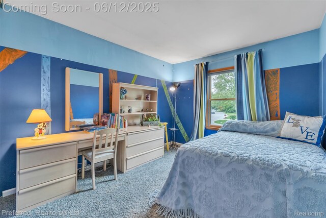 23637 Cranbrooke Dr, Novi, MI 48375 - carpeted bedroom with baseboards and a desk