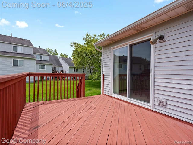 864 Challenging Trl, South Lyon, MI 48178 - deck with a lawn and a residential view