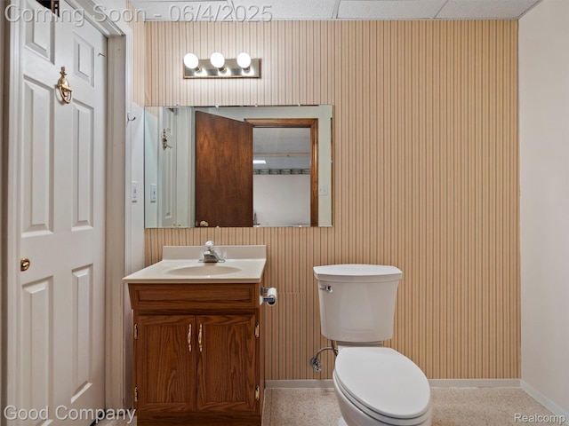 864 Challenging Trl, South Lyon, MI 48178 - half bath with baseboards, vanity, and toilet