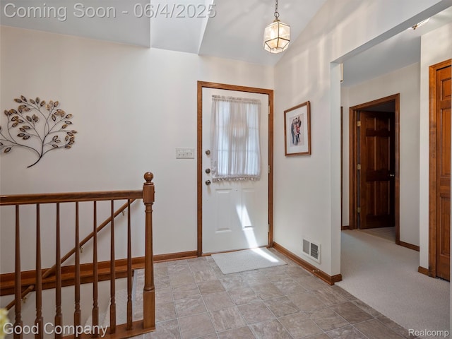 864 Challenging Trl, South Lyon, MI 48178 - foyer with baseboards and vaulted ceiling
