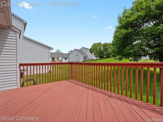 864 Challenging Trl, South Lyon, MI 48178 - wooden terrace with a lawn and a residential view