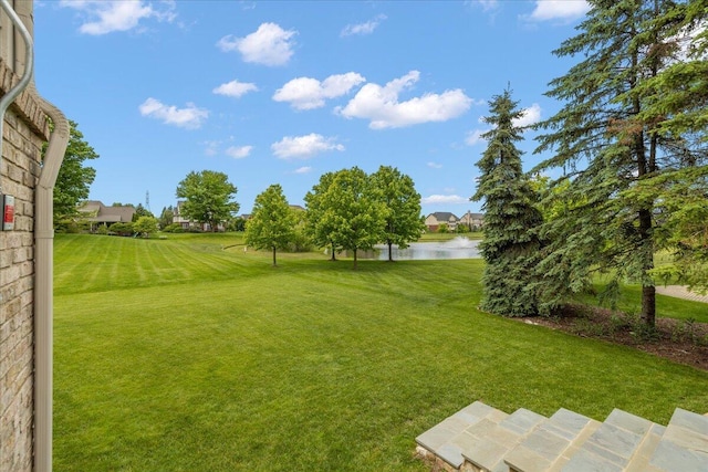 998 Eagle Ave, Ann Arbor, MI 48103 - view of green lawn featuring a water view