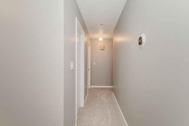 242 S Wallace Blvd, Ypsilanti, MI 48197 - corridor with light colored carpet, a textured ceiling, and baseboards
