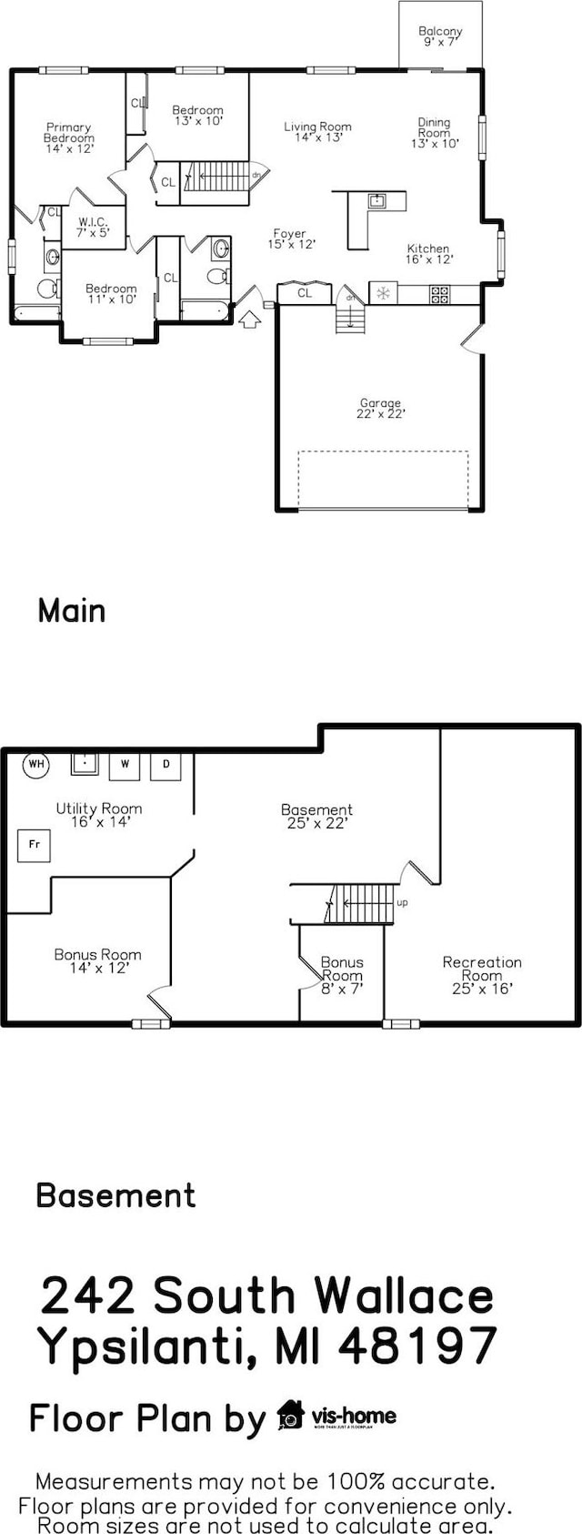 242 S Wallace Blvd, Ypsilanti, MI 48197 - room layout
