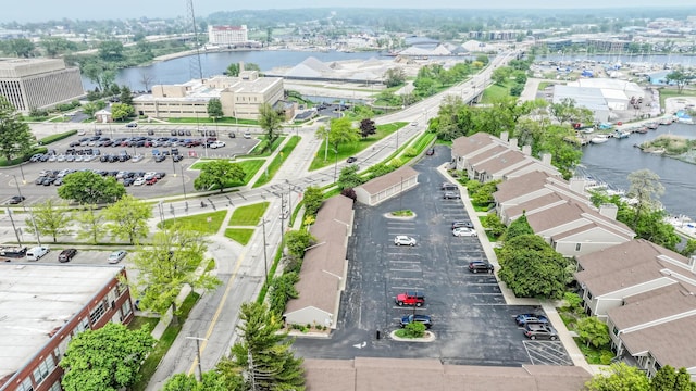 193 Wayne St, Saint Joseph, MI 49085 - bird's eye view of a large body of water and a notable bridge
