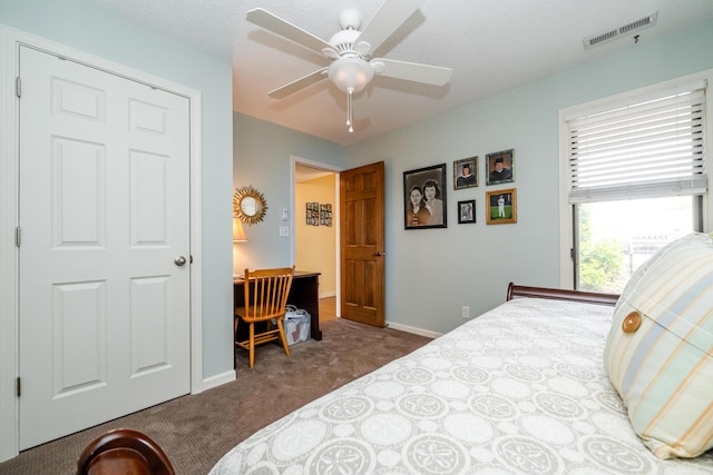 193 Wayne St, Saint Joseph, MI 49085 - carpeted bedroom with baseboards and ceiling fan