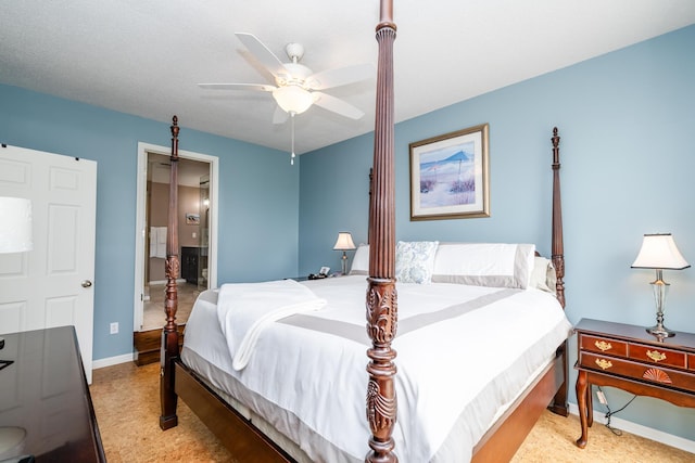 193 Wayne St, Saint Joseph, MI 49085 - bedroom featuring baseboards, ensuite bathroom, and ceiling fan