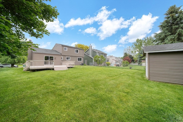5662 Caren Dr, Ypsilanti, MI 48197 - view of yard with a deck