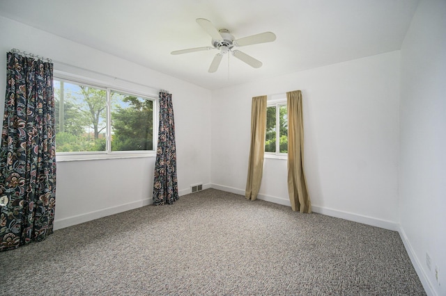 111 N Maple Rd, Saline, MI 48176 - carpeted spare room featuring ceiling fan and baseboards