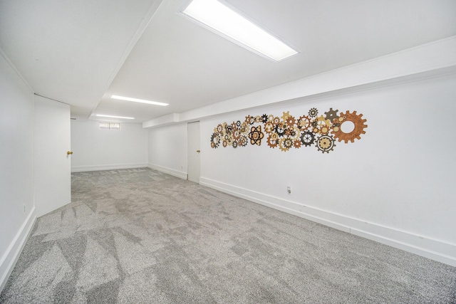 111 N Maple Rd, Saline, MI 48176 - basement with carpet flooring and baseboards