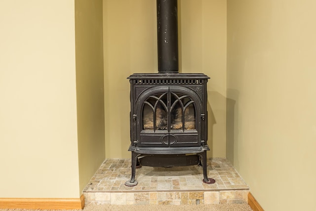 3329 Craig Rd, Ann Arbor, MI 48103 - detailed view of a wood stove