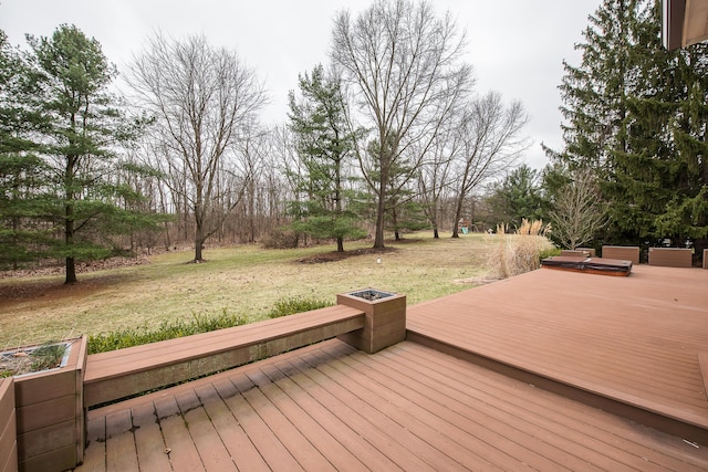 3329 Craig Rd, Ann Arbor, MI 48103 - wooden terrace with a lawn