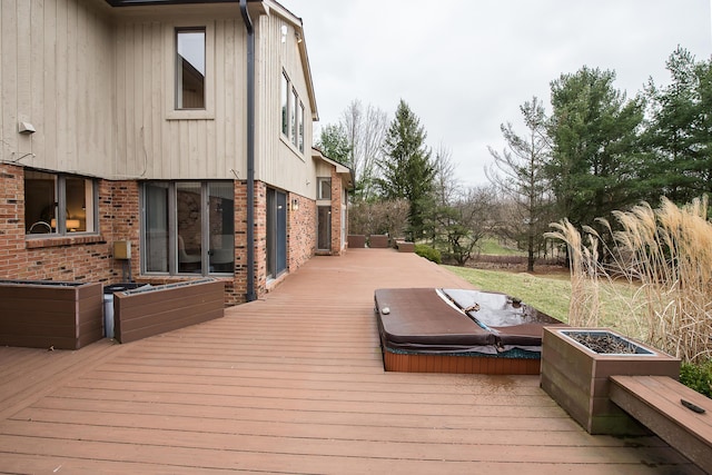 3329 Craig Rd, Ann Arbor, MI 48103 - deck with a covered hot tub