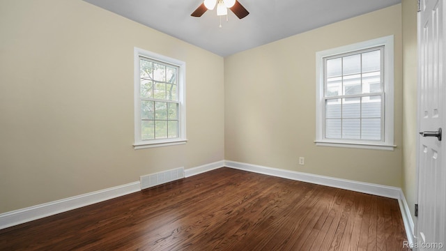 1139 S 7th St, Ann Arbor, MI 48103 - unfurnished room featuring dark wood-type flooring and a ceiling fan