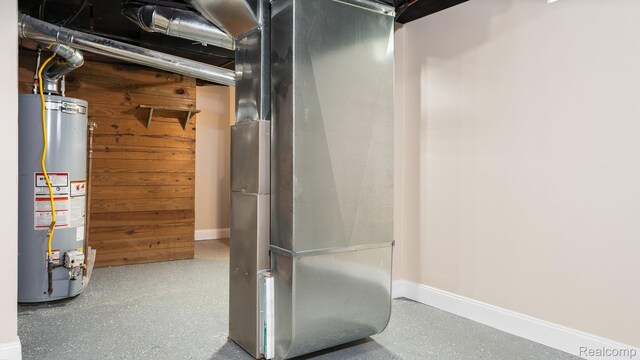 1139 S 7th St, Ann Arbor, MI 48103 - below grade area featuring water heater and heating unit