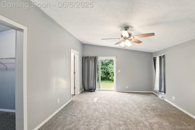 10900 Tuttlehill Rd, Milan, MI 48160 - empty room featuring ceiling fan, carpet flooring, a textured ceiling, and baseboards