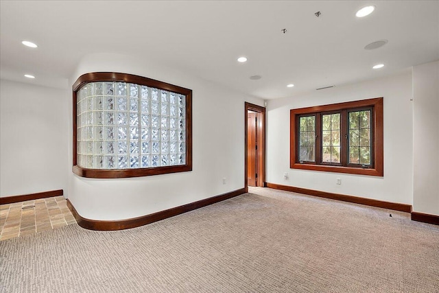 490 E Long Lake Rd, Bloomfield Hills, MI 48304 - carpeted spare room with baseboards and recessed lighting